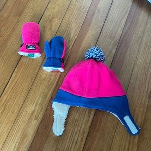 Llbean 12-24 months hat and mittens